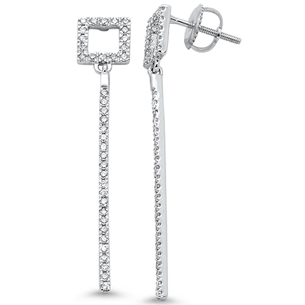 SPECIAL! .37ct 14k White Gold Diamond Drop Dangle Earrings