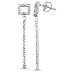 SPECIAL! .37ct 14k White Gold Diamond Drop Dangle Earrings