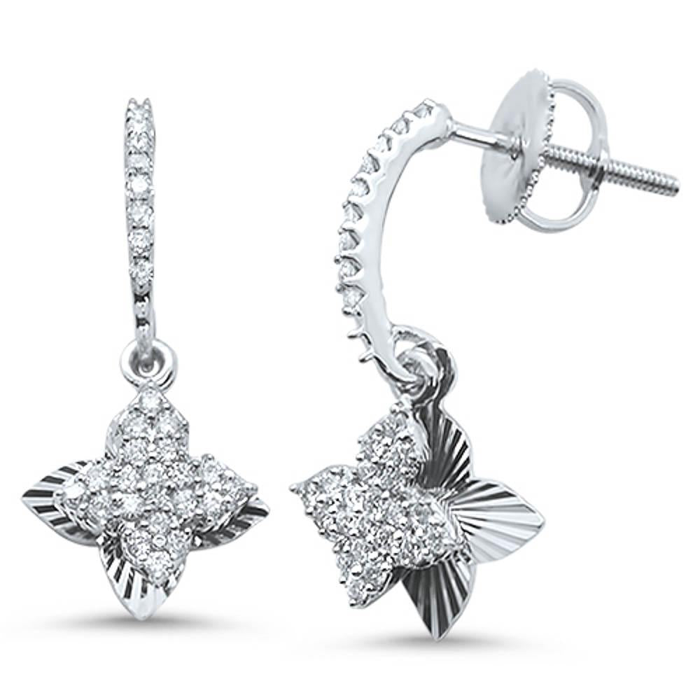DIAMOND CLOSEOUT! .25ct 14k White Gold Diamond Drop Dangle Stud Earrings