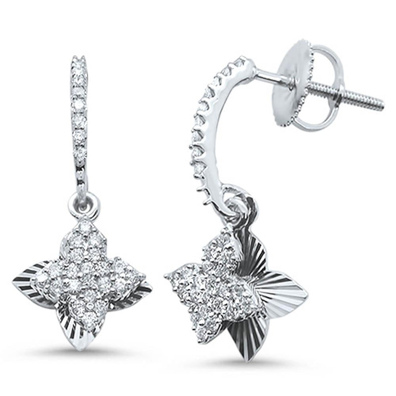 DIAMOND CLOSEOUT! .25ct 14k White Gold Diamond Drop Dangle Stud Earrings