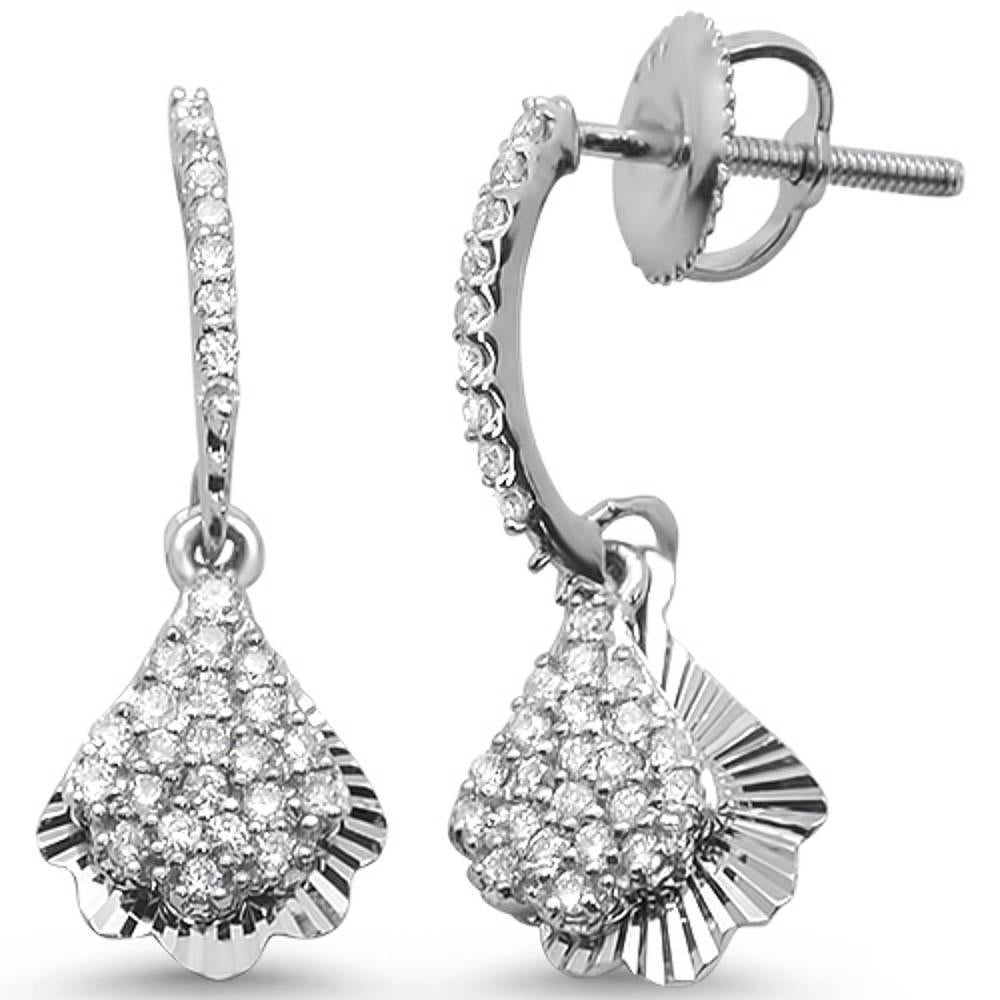 DIAMOND CLOSEOUT! .27ct 14k White Gold Drop Dangle Diamond Earrings