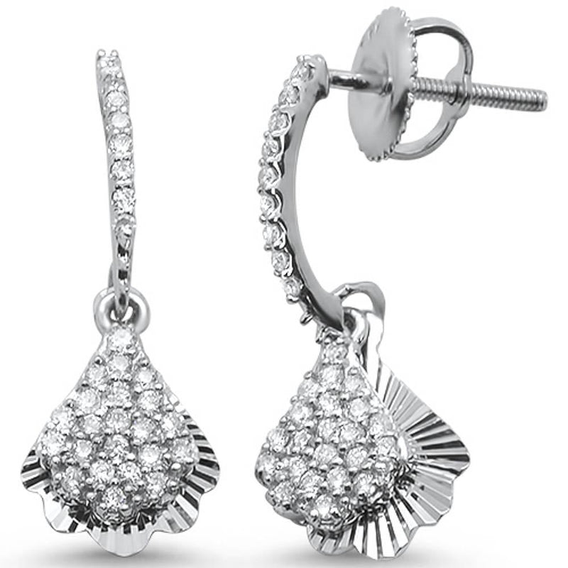 DIAMOND CLOSEOUT! .27ct 14k White Gold Drop Dangle Diamond Earrings