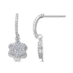 DIAMOND CLOSEOUT!  .24ct 14k White Gold Drop Dangle Stud Diamond Earrings