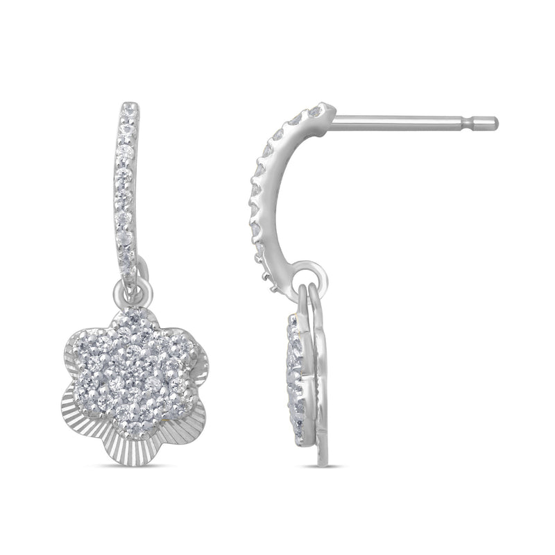 DIAMOND CLOSEOUT!  .24ct 14k White Gold Drop Dangle Stud Diamond Earrings