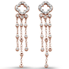 DIAMOND CLOSEOUT! .52ct 14k Rose Gold Diamond Drop Dangle Chandelier Earrings