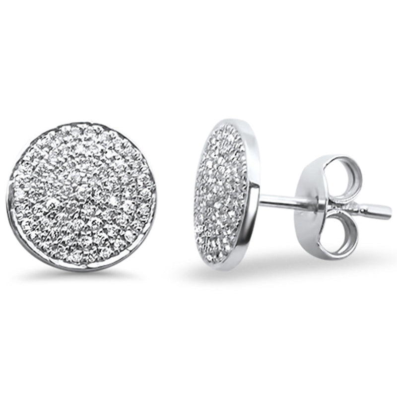 DIAMOND CLOSEOUT!  .22ct 14kt White Gold Micro Pave Diamond Earrings
