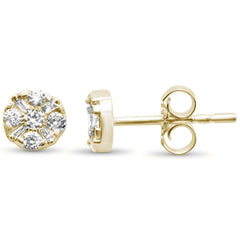 DIAMOND CLOSEOUT! .22ct G SI 14K Yellow Gold Round Diamond Stud Earrings