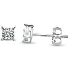 .16ct 14k White Gold Diamond Earrings