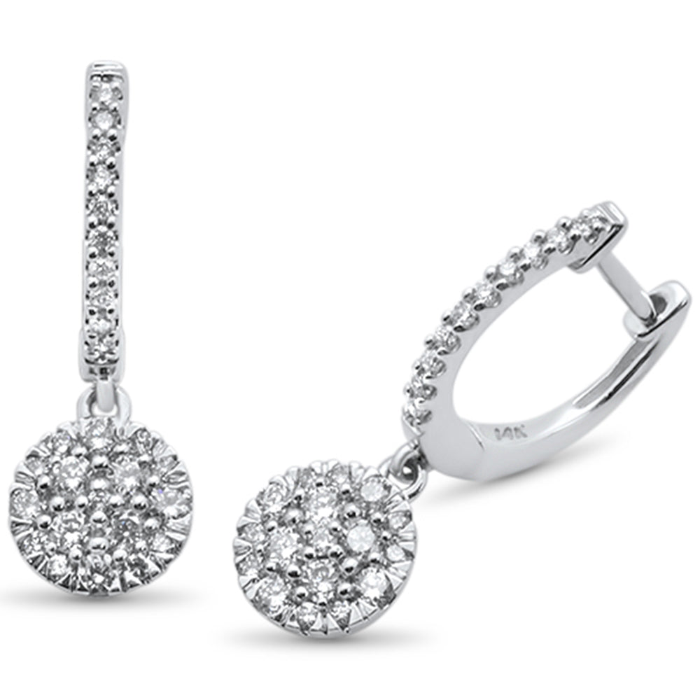 SPECIAL! .48ct 14k White Gold Trendy Drop Dangle Diamond Earrings