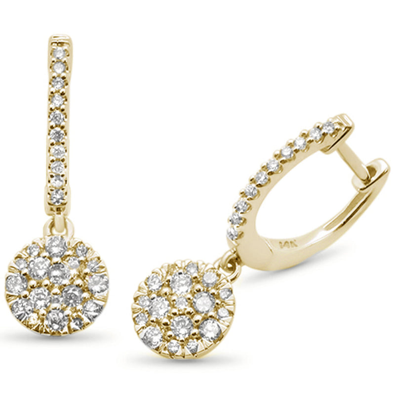 SPECIAL!.49ct 14k Yellow Gold Trendy Drop Dangle Diamond Earrings