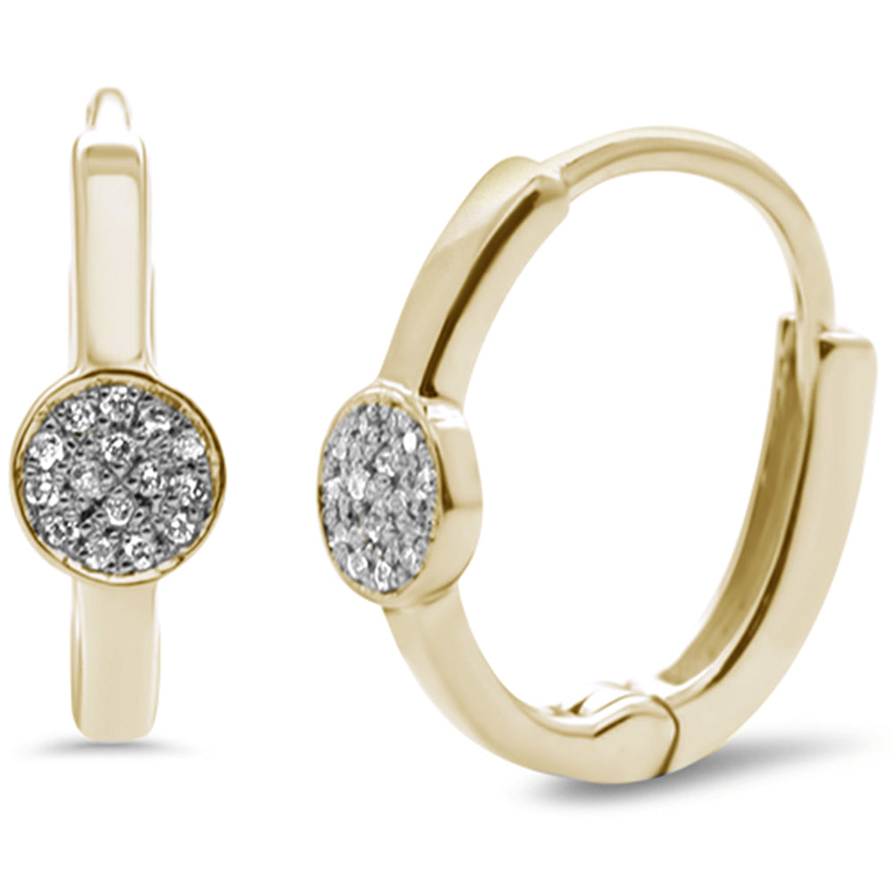DIAMOND CLOSEOUT! .05ct F SI 14K Yellow Gold Diamond Lever Back Style Earrings