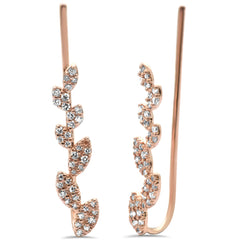 DIAMOND CLOSEOUT! .32ct F SI 14K Rose Gold Diamond Drop Earrings
