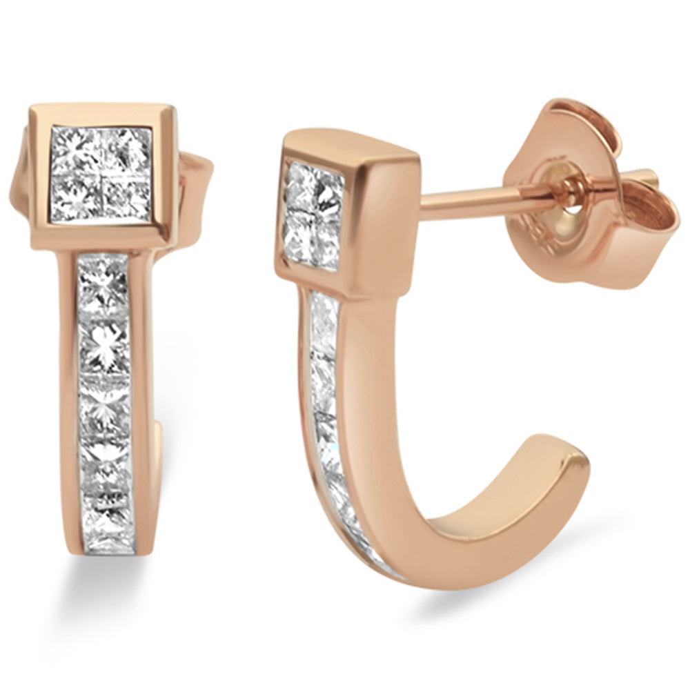 DIAMOND CLOSEOUT! .65ct 14KT Rose Gold Diamond Earrings