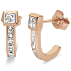 DIAMOND CLOSEOUT! .65ct 14KT Rose Gold Diamond Earrings