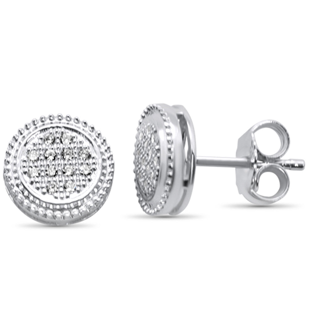 DIAMOND CLOSEOUT! .13ct 10K White Gold Diamond Round Stud Earrings