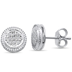 DIAMOND CLOSEOUT! .13ct 10K White Gold Diamond Round Stud Earrings