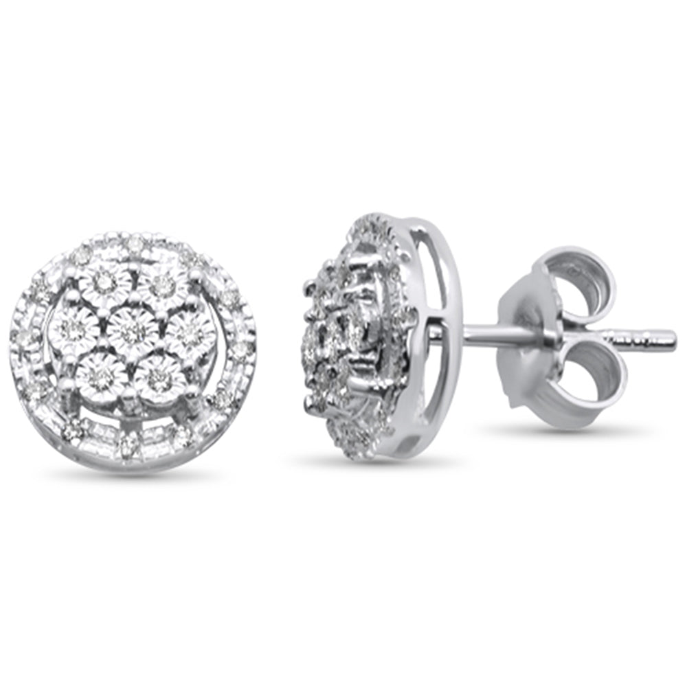 DIAMOND CLOSEOUT! .15ct 10K White Gold Diamond Round Stud Earrings