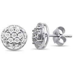 DIAMOND CLOSEOUT! .15ct 10K White Gold Diamond Round Stud Earrings
