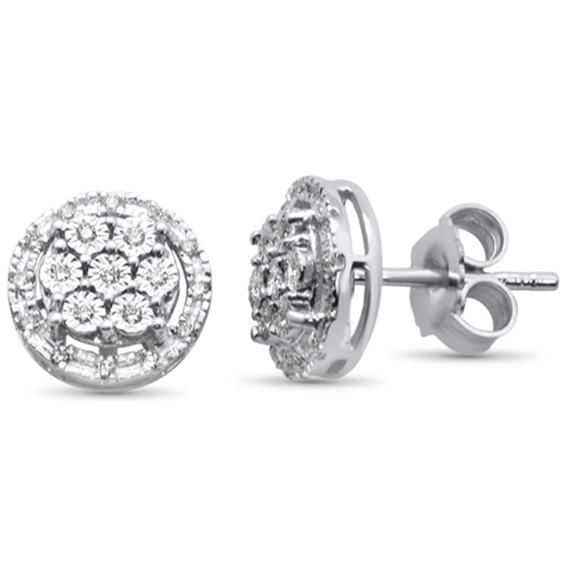 DIAMOND CLOSEOUT! .15ct 10K White Gold Diamond Round Stud Earrings