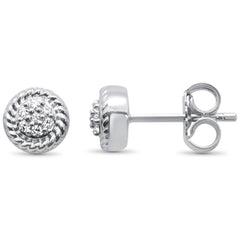 DIAMOND CLOSEOUT! .10ct 10K White Gold Diamond Round Stud Earrings