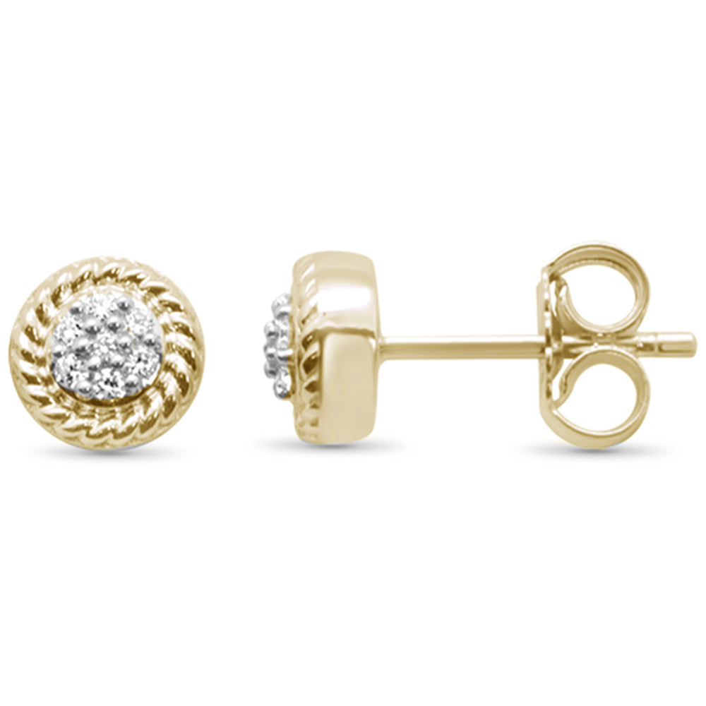 DIAMOND CLOSEOUT! .10ct 10K Yellow Gold Diamond Round Stud Earrings