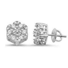 SPECIAL! .49ct G SI 14K White Gold Diamond Snowflake Earrings