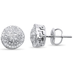 DIAMOND CLOSEOUT! .27ct G SI 10K White Gold Round Micro Pave Diamond Stud Earrings