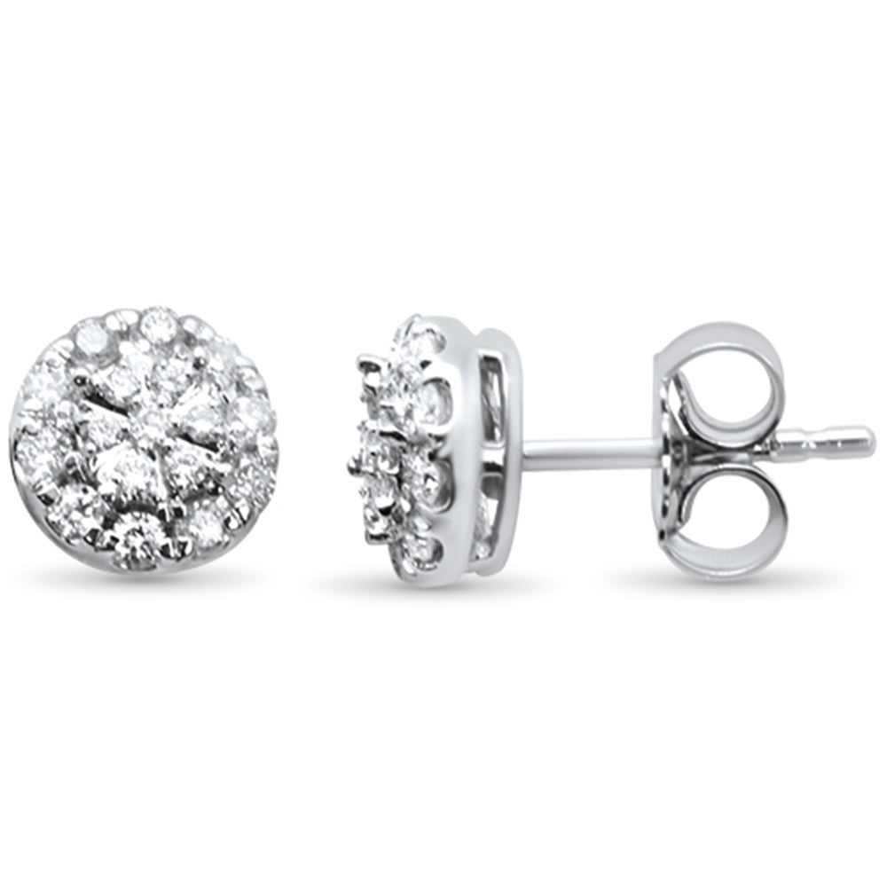DIAMOND CLOSEOUT! .30ct G SI 10K White Gold Round Diamond Stud Earrings