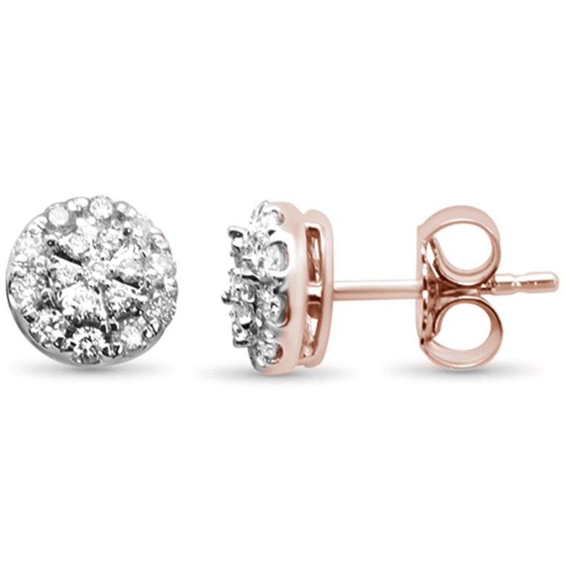 DIAMOND CLOSEOUT! .30ct G SI 10K Rose Gold Round Diamond Stud Earrings