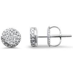 DIAMOND CLOSEOUT! .16ct G SI 10K White Gold Round Diamond Micro Pave Stud Earrings