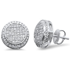 DIAMOND CLOSEOUT! .36ct G SI 10K White Gold Round Diamond Micro Pave Stud Earrings