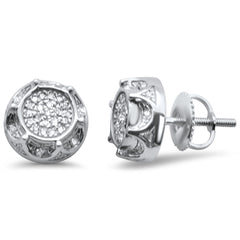 DIAMOND CLOSEOUT! .15ct G SI 10K White Gold Round Diamond Micro Pave Stud Earrings