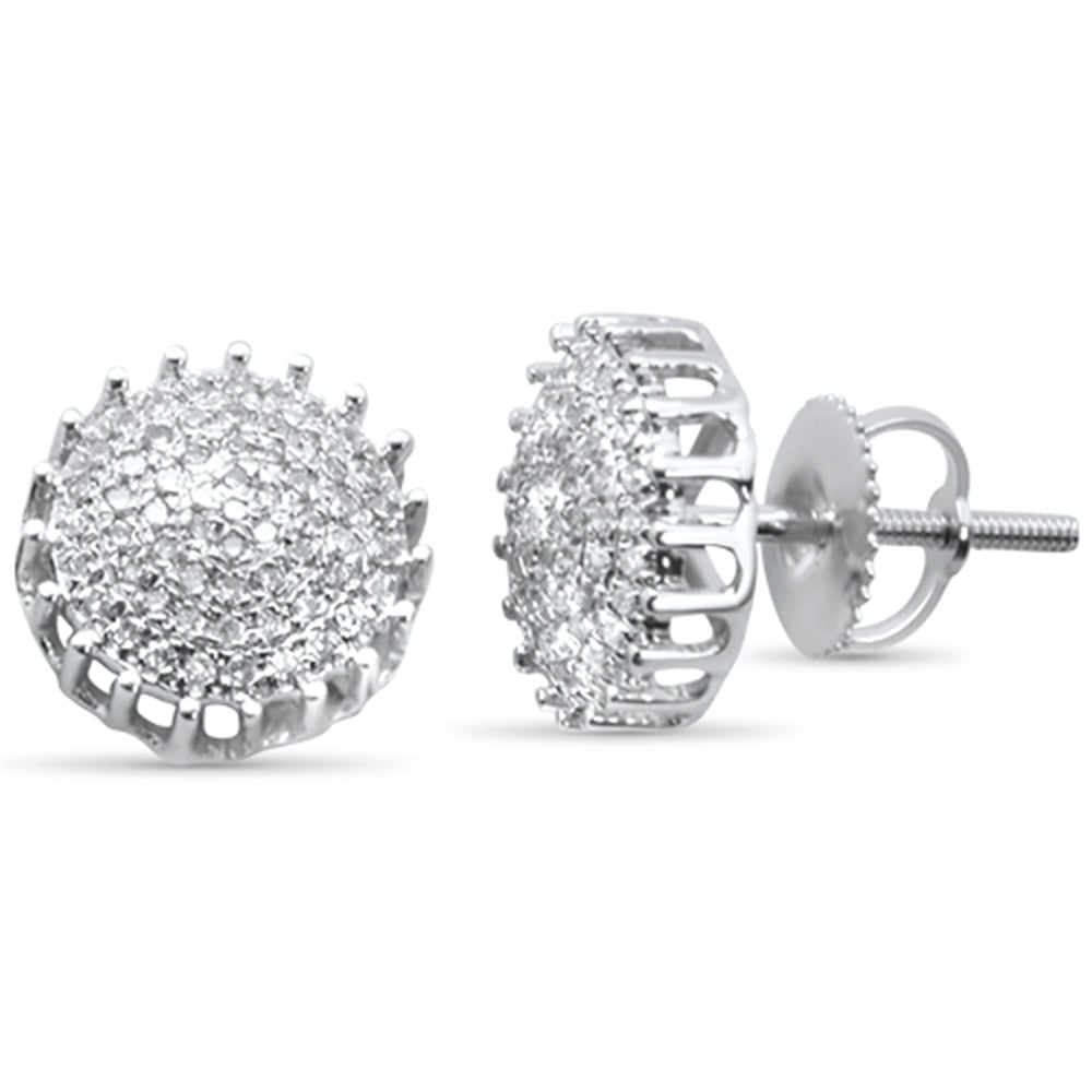 DIAMOND CLOSEOUT! .24ct G SI 10K White Gold Round Diamond Micro Pave Stud Earrings