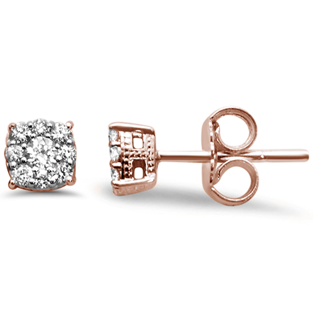 DIAMOND CLOSEOUT! .24ct 14K Rose Gold Diamond Stud Earrings