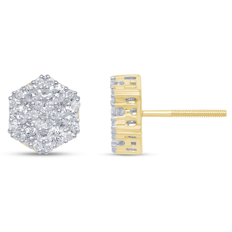 DIAMOND CLOSEOUT! 1.01ct G SI 14K Yellow Gold Diamond Earrings