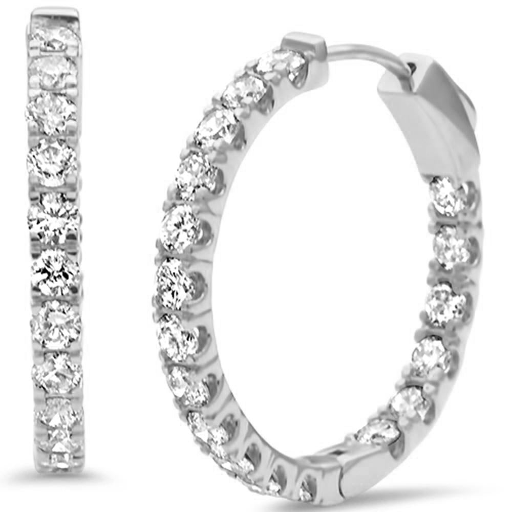 SPECIAL! 2.00ct G SI 14K White Gold Diamond Hoop earrings