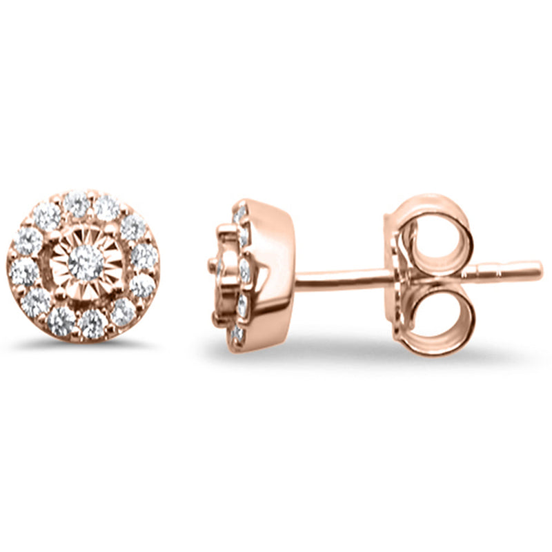DIAMOND CLOSEOUT! .23ct G SI 14K Rose Gold Diamond Stud Earrings