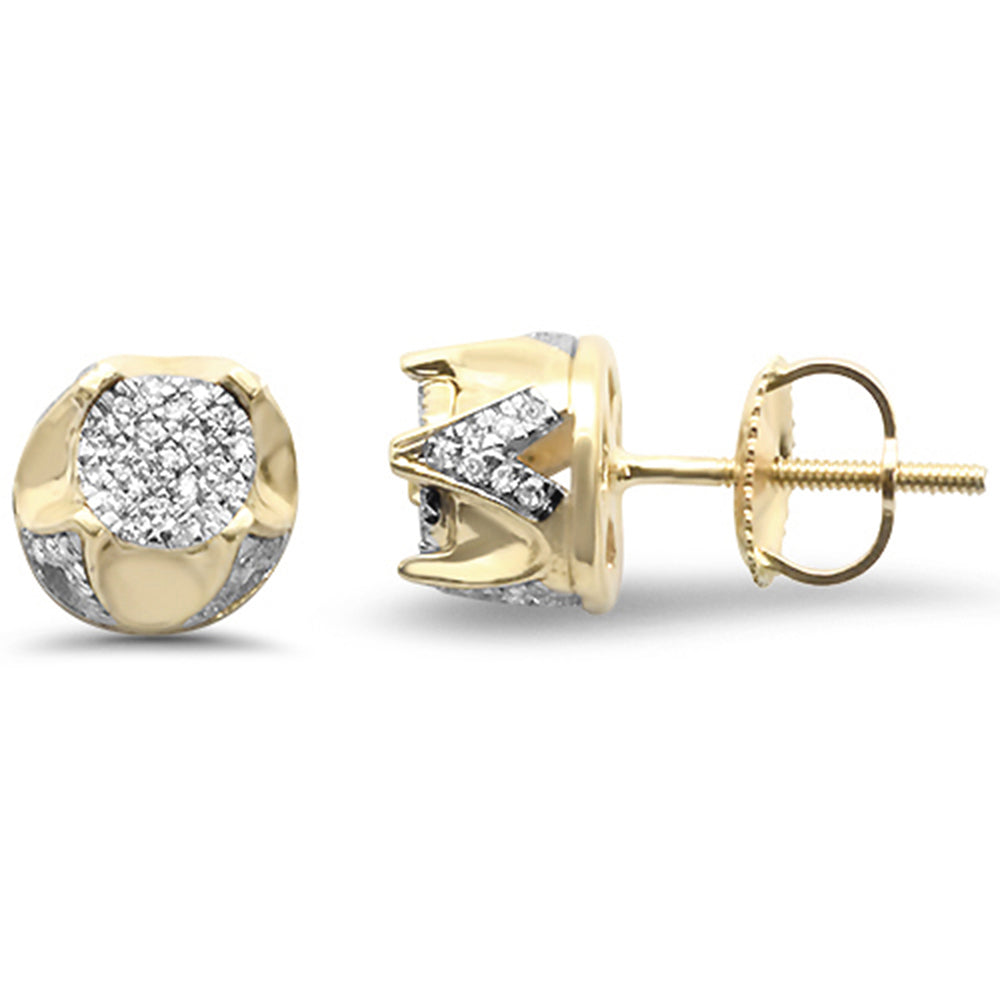 DIAMOND CLOSEOUT!  .20ct G SI 10K Yellow Gold Micro Pave Diamond Stud Earrings