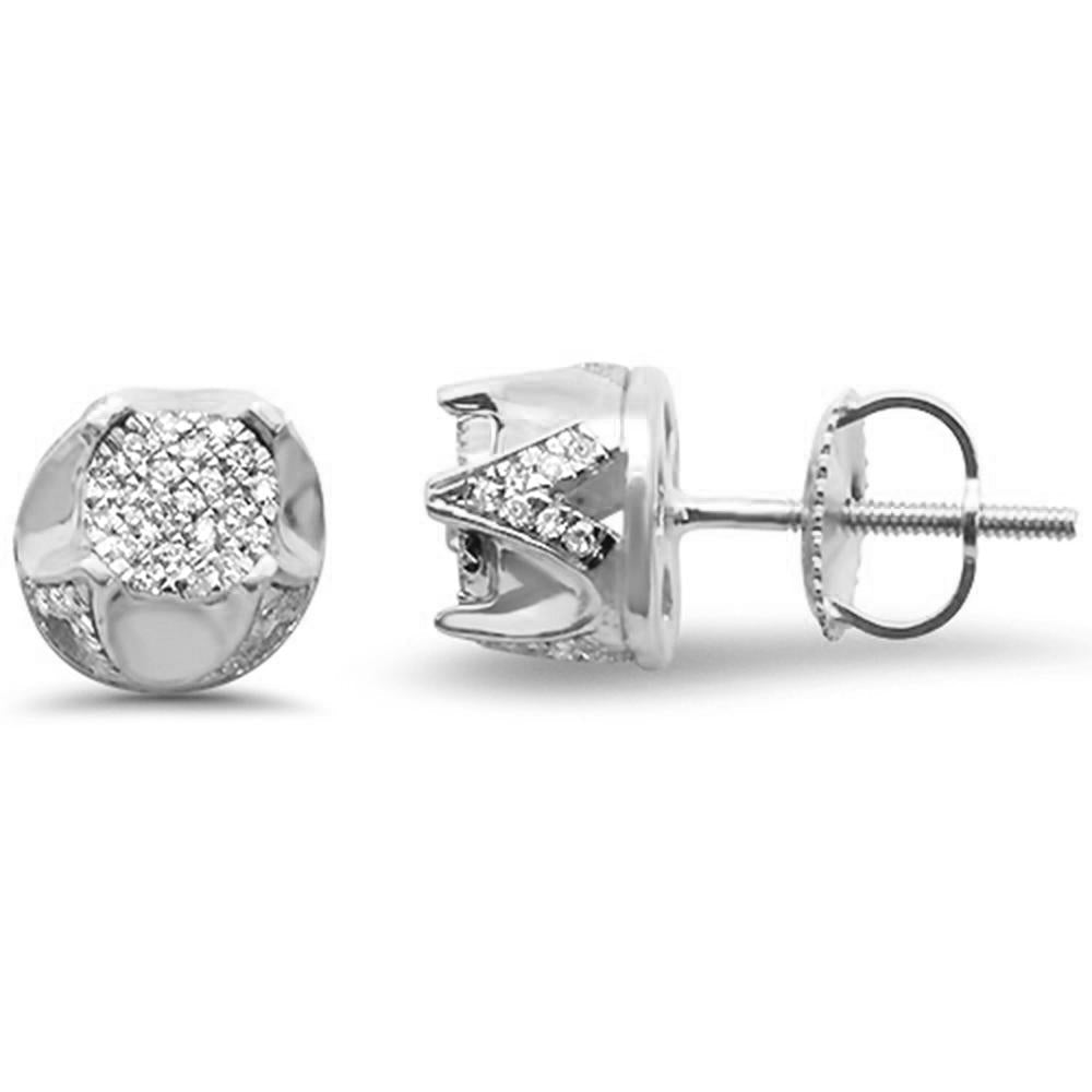 DIAMOND CLOSEOUT! .20ct G SI 10K White Gold Diamond Micro Pave Stud Earrings