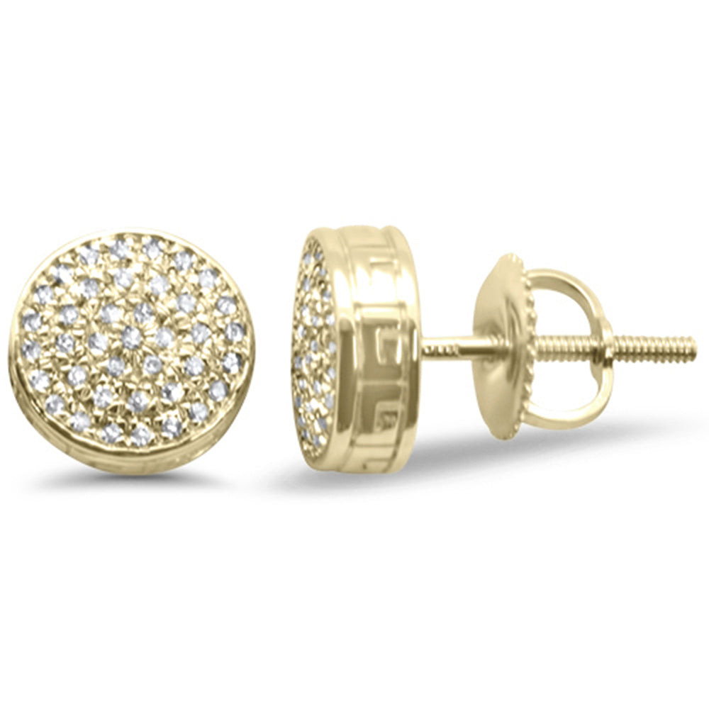 DIAMOND CLOSEOUT! .15ct G SI 10K Yellow Gold Micro Pave Diamond Stud Earrings