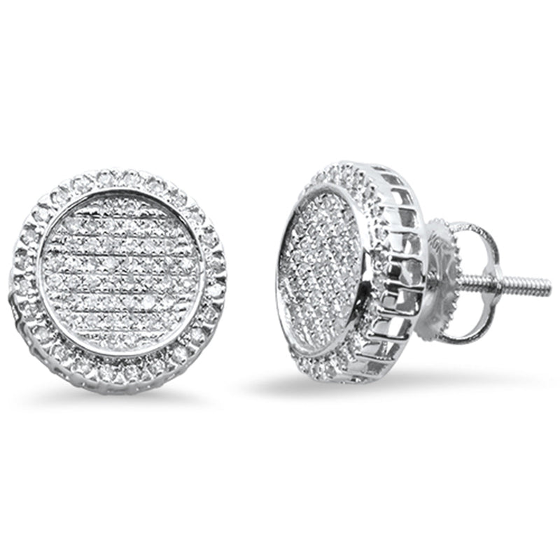 DIAMOND CLOSEOUT! .35CT G SI 10K White Gold Diamond Micro Pave Stud Earrings