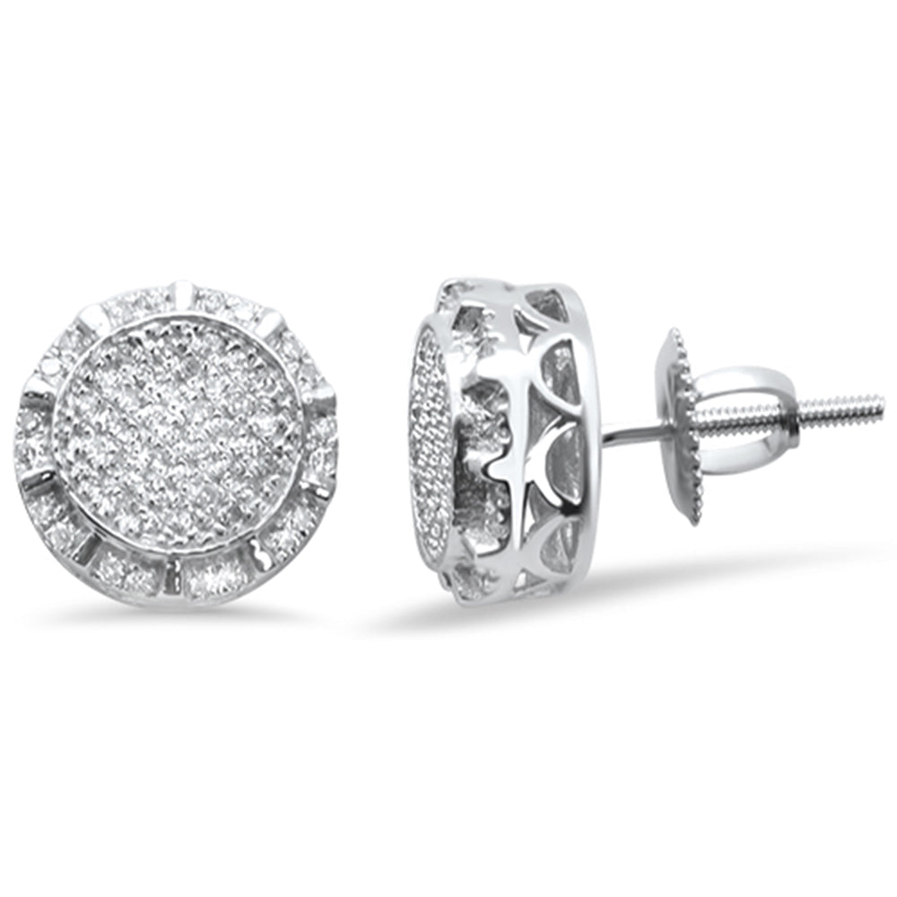 DIAMOND CLOSEOUT! .29CT G SI 10K White Gold Diamond Micro Pave Stud Earrings