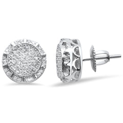 DIAMOND CLOSEOUT! .29CT G SI 10K White Gold Diamond Micro Pave Stud Earrings