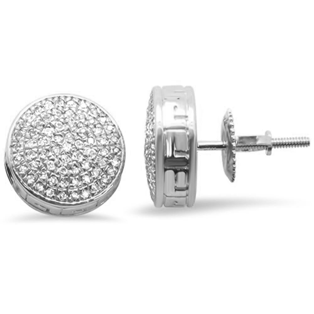 DIAMOND CLOSEOUT! .24CT G SI 10KT White Gold Diamond Round Micro Pave Stud Earrings