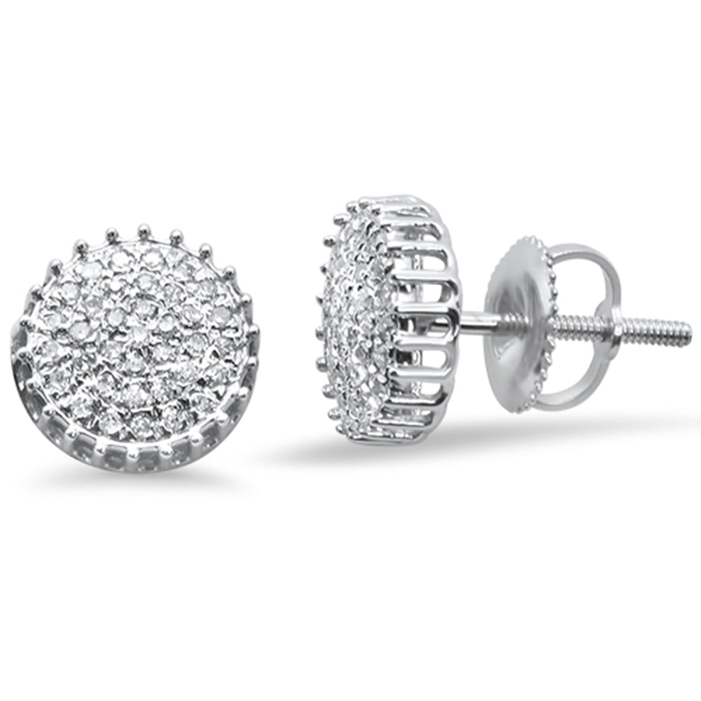 DIAMOND CLOSEOUT! .16CT G SI 10K White Gold Diamond Micro Pave Stud Earrings