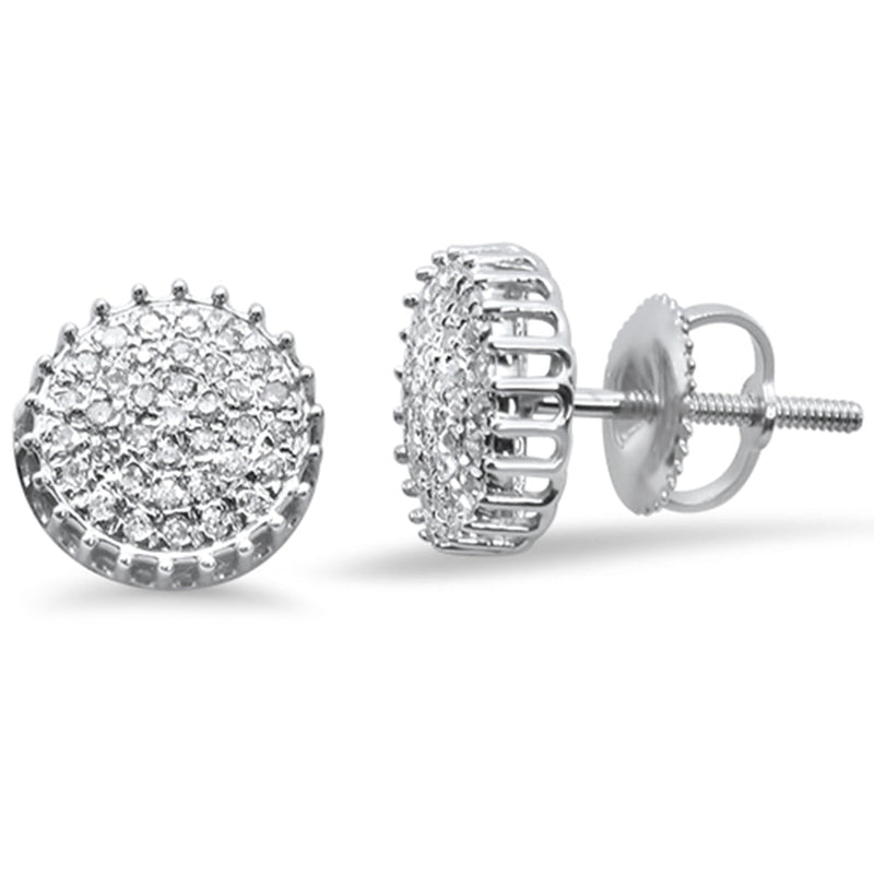 DIAMOND CLOSEOUT! .16CT G SI 10K White Gold Diamond Micro Pave Stud Earrings