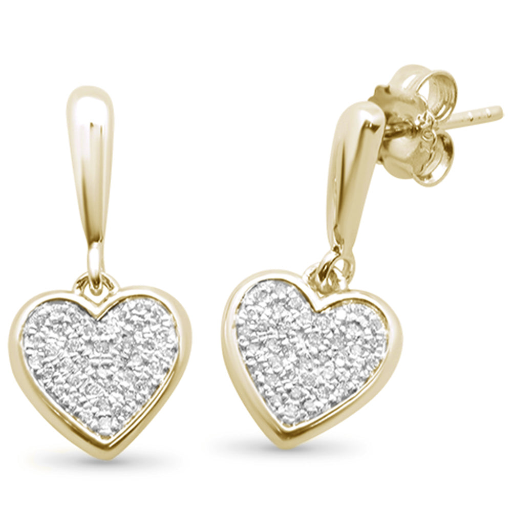 DIAMOND CLOSEOUT! .22CT G SI 10K Yellow Gold Diamond Drop Dangle Earrings