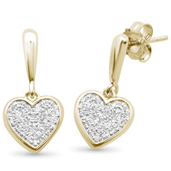 DIAMOND CLOSEOUT! .22CT G SI 10K Yellow Gold Diamond Drop Dangle Earrings