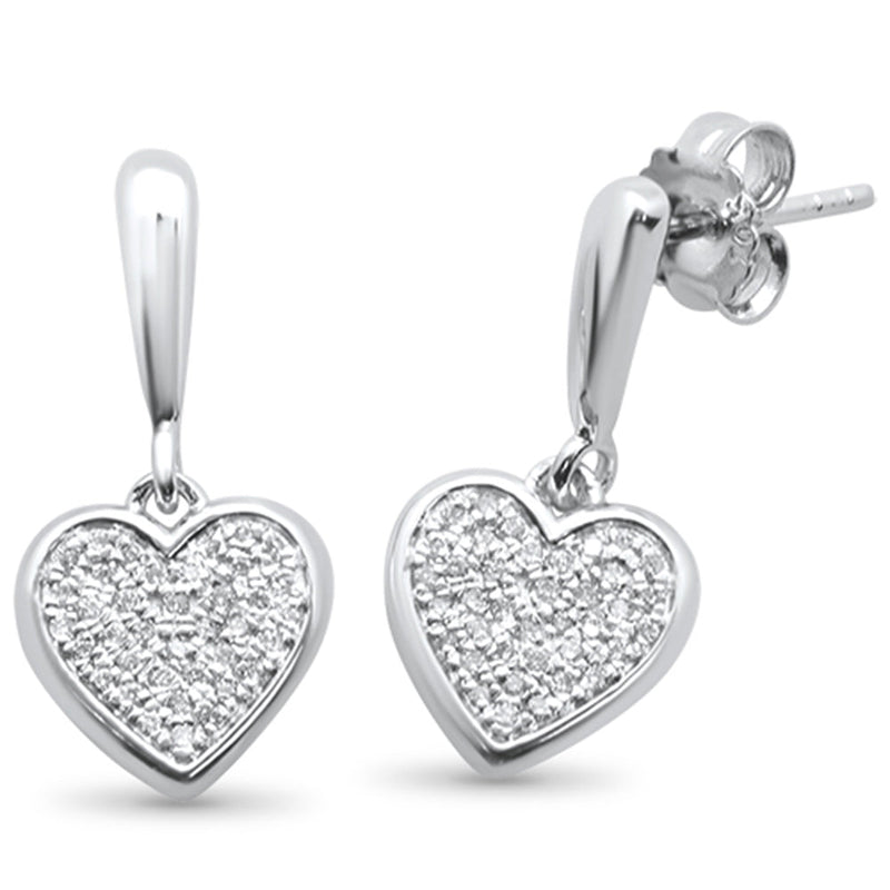 DIAMOND CLOSEOUT! .22CT G SI 10K White Gold Diamond Drop Dangle Earrings