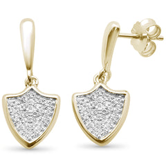DIAMOND CLOSEOUT! .22CT G SI 10K Yellow Gold Diamond Drop Dangle Earrings